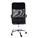 Silla ejecutiva ergonómica en malla negra