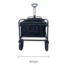 Carro plegable metal con tela negra