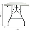 Mesa plegable tipo valija para 6 personas