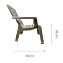 Silla plástica con porta vaso