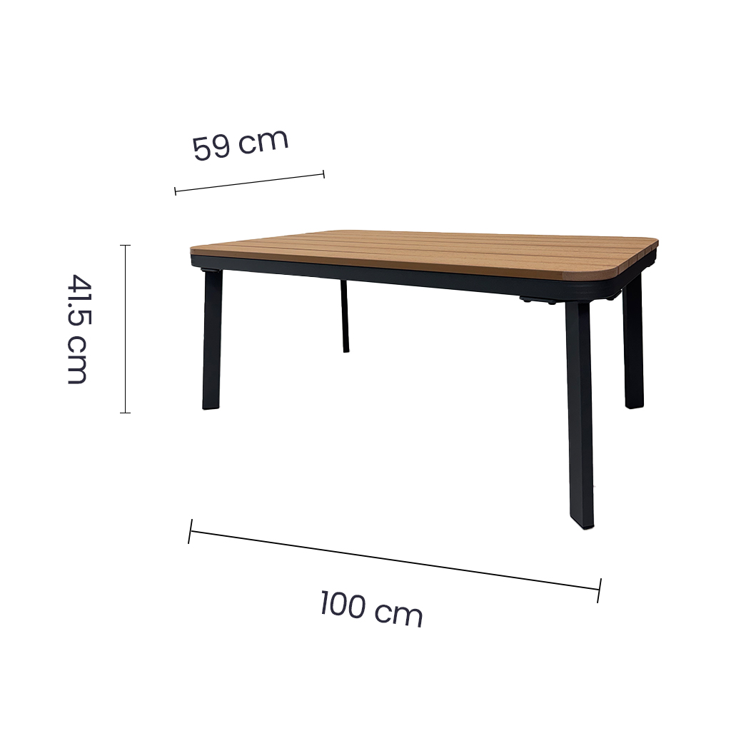 Juego de sala y mesa de aluminio