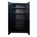 Armario metálico negro de 2 puertas