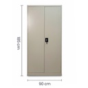 Armario metálico beige de 2 puertas