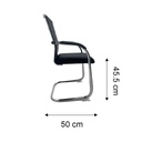 Silla de espera en vinilo negro