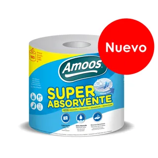 Amoos toalla mayordomo super absorbente doble hoja 180 h paq 6 und J624510 - 1