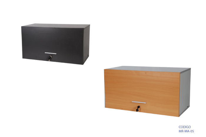 Mueble Aéreo de Melamina con Puerta Abatible, Llavín y Pistón