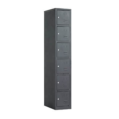 [MR-LK-06] Locker metálico tipo torre de 6 espacios con aldaba