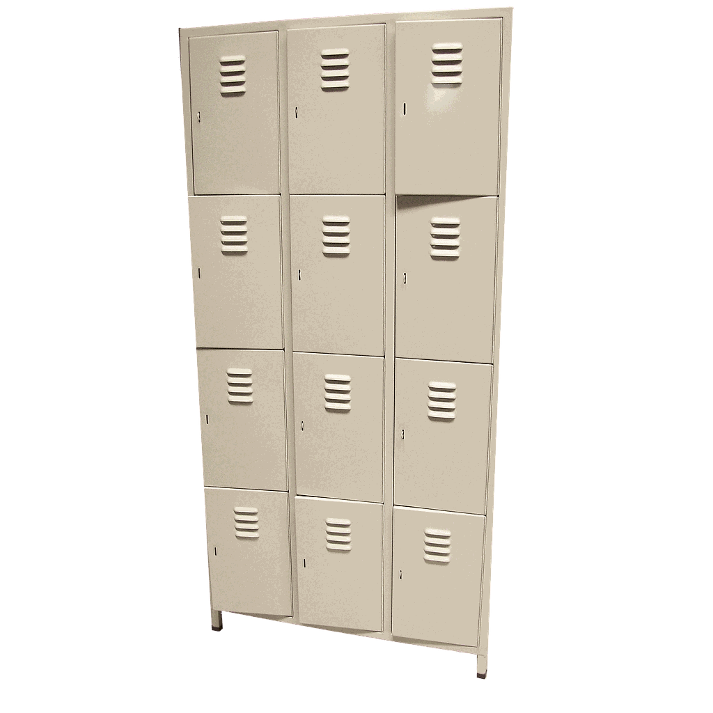 [DM-LK-24] Locker metálico 12 puertas o espacios, fabricación nacional