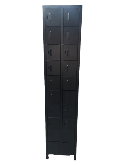 Locker metálico para celulares de 20 compartimientos con aldabas para candado