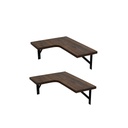 Estantería de Madera con Soportes Metálicos