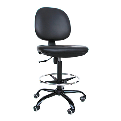 [MR-SI-138] Silla de cajero en vinil negro