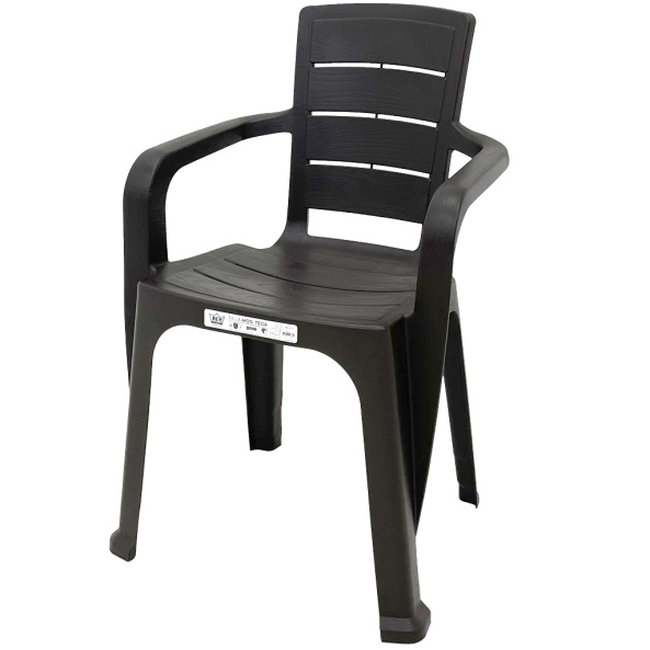 [TK-SE-06] SILLA TECA CON BRAZOS CAFÉ