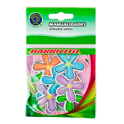 [DTF-BA00389] Barrilito calcomania de madera flores 10 piezas ws005