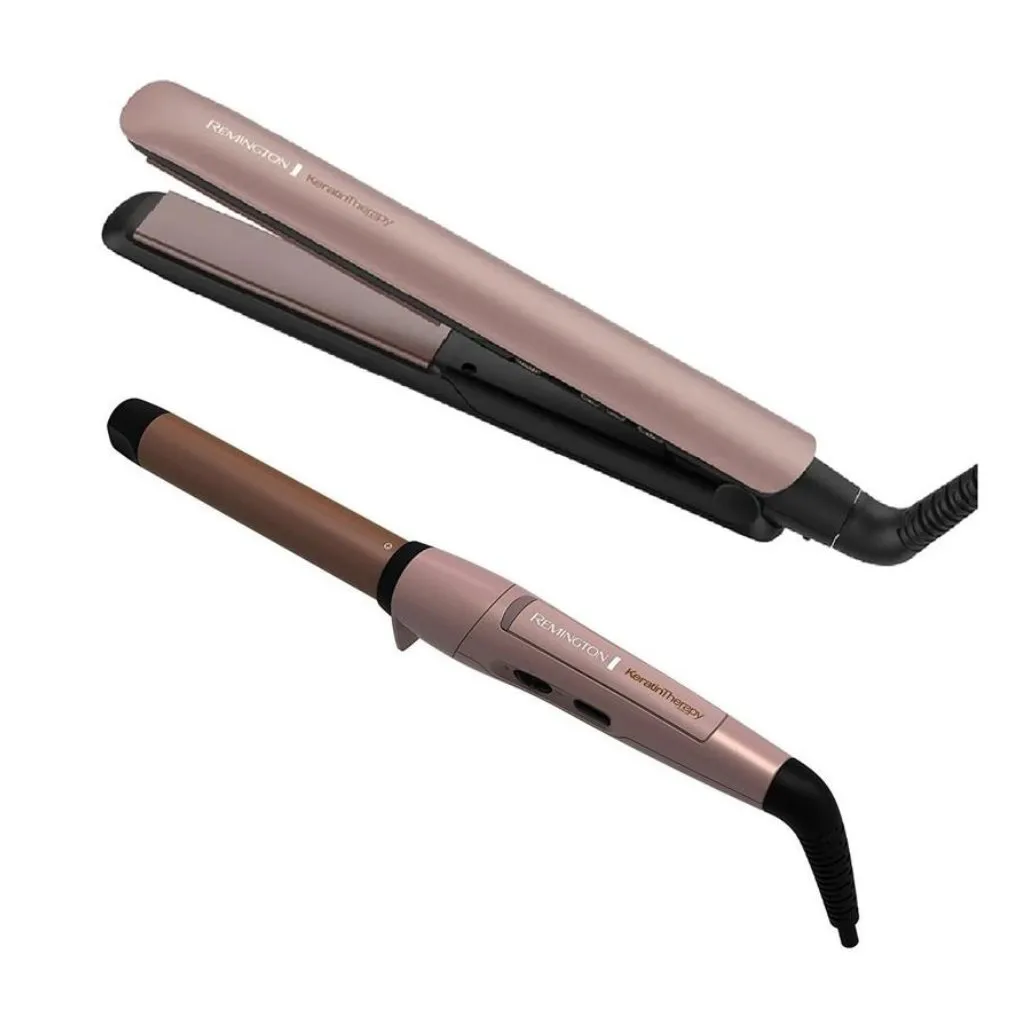 [DTF-BD00194] Remington combo alisadora y rizadora con keratina S8599-CI5329-F