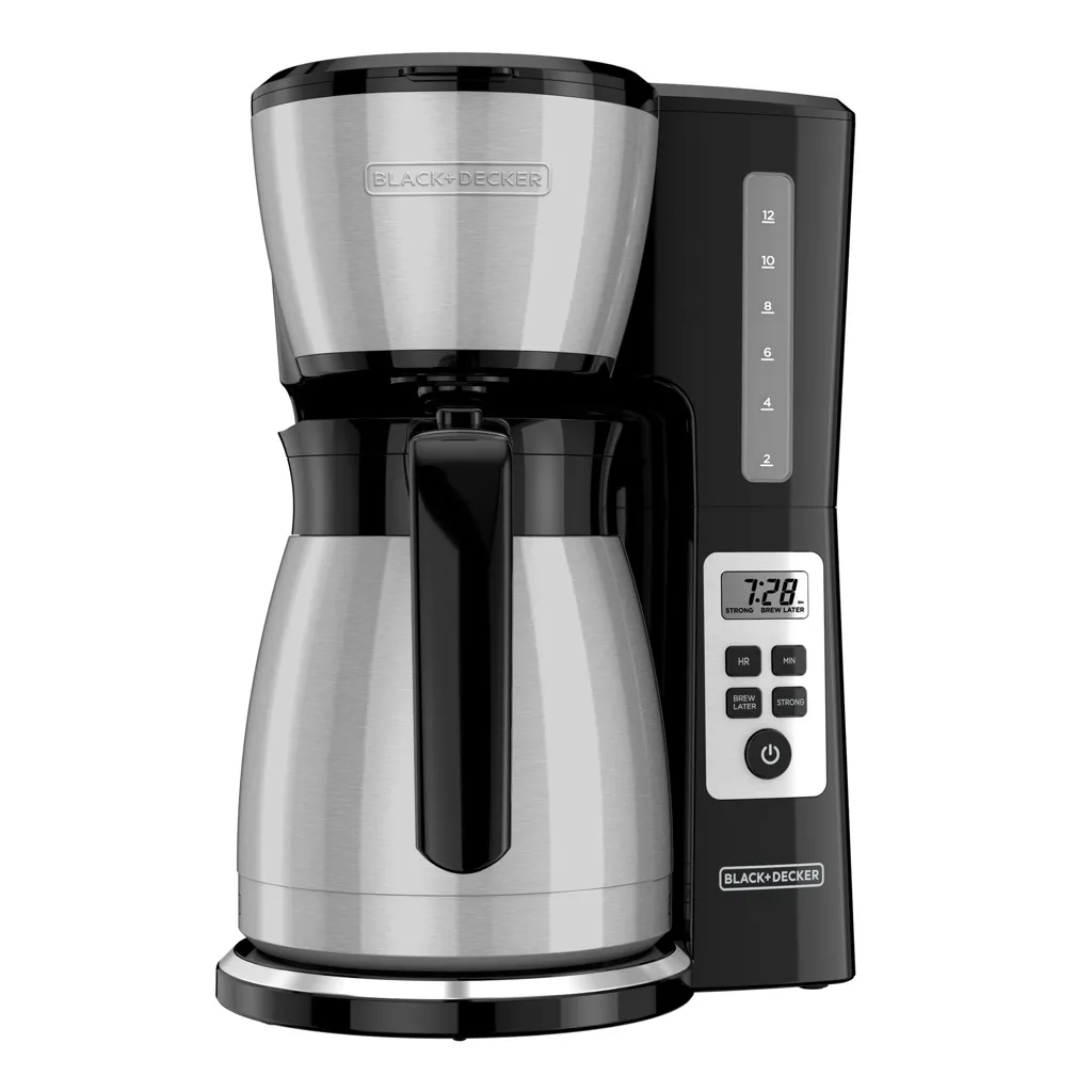 [DTF-BD00214] Black + Decker cafetera 12 tazas vortex termica inox - CM2046S-LA