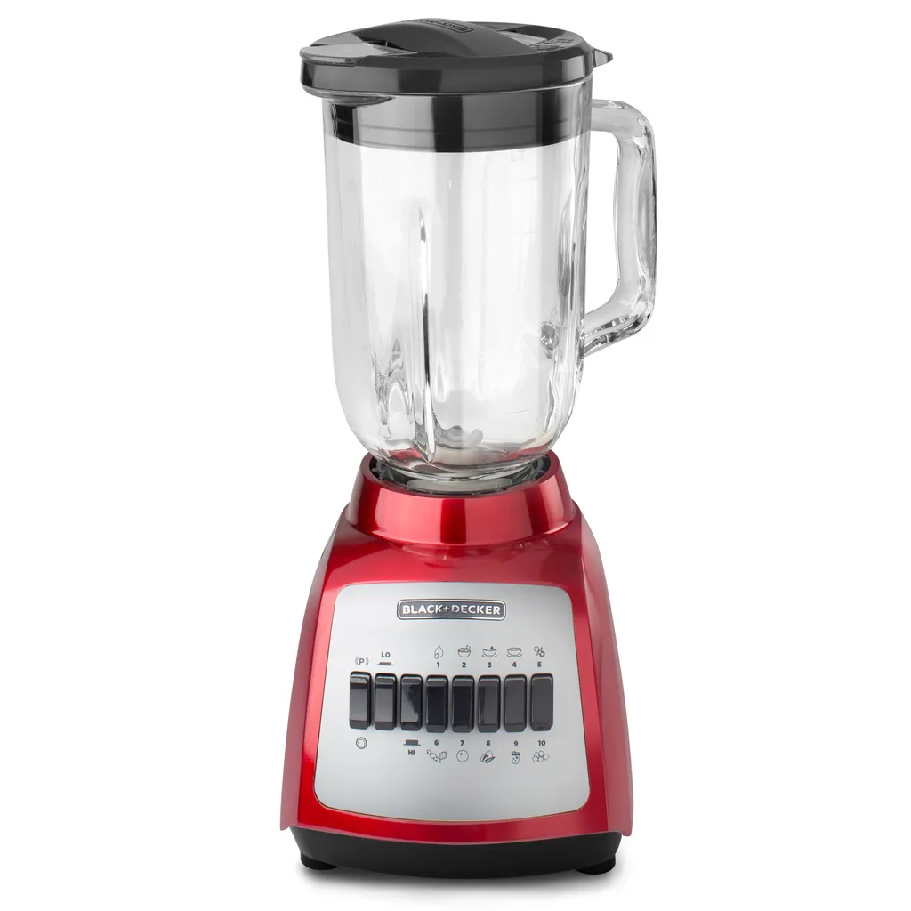 [DTF-BD00384] Black + Decker licuadora 10 veloc 550w vidrio 1.25L roja - BLBD210GSR