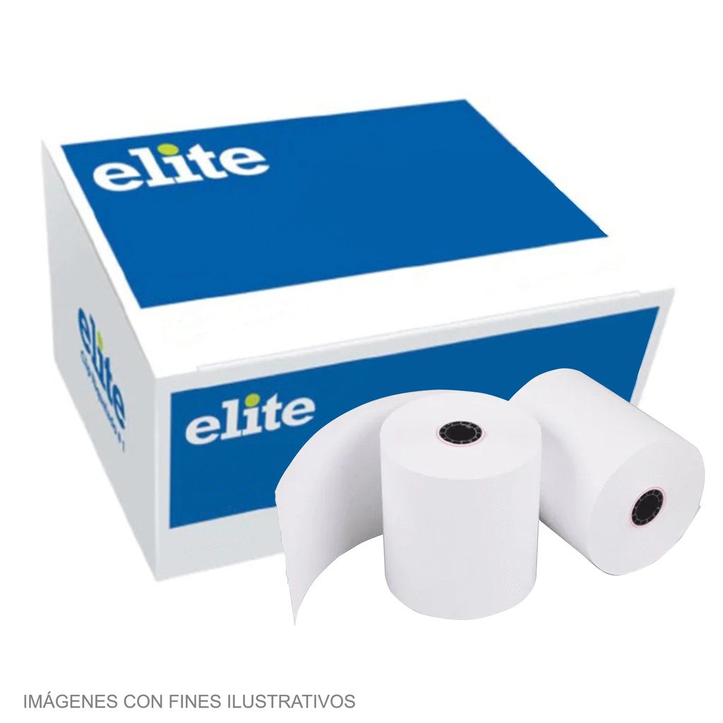 Elite caja rollo papel bond 3x 2 3/4  1t (76x70mm) B7670DF 50unds