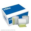 Elite caja rollo papel quimico 3 x 2 3/4 3t (76x70mm)  bla/ros/ama BRA7670 50unds