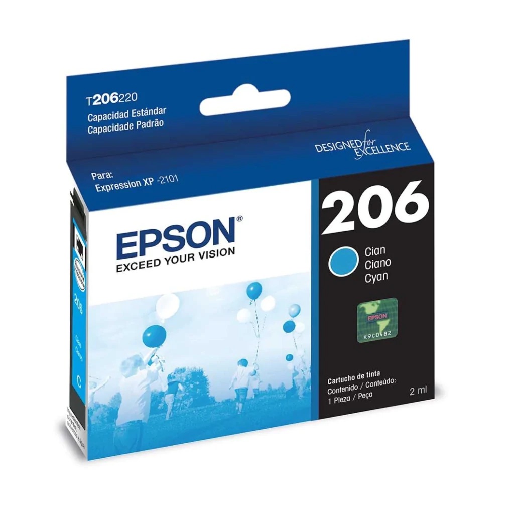 Epson cartucho T206220-AL 206 cian xpression XP-2101