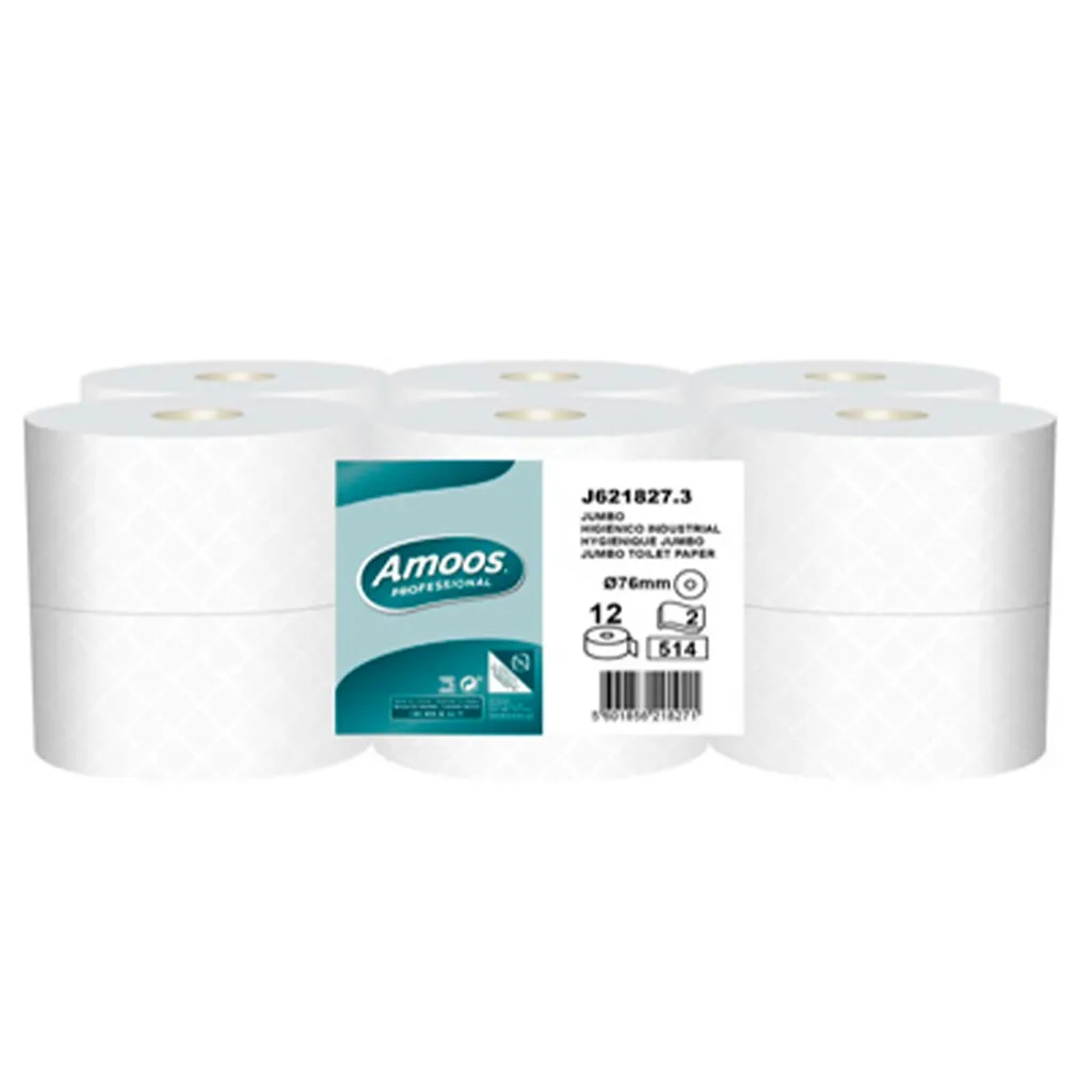 [DTF-AM00005] Amoos papel higienico jumbo doble hoja 180m pack 12 rollos J621827