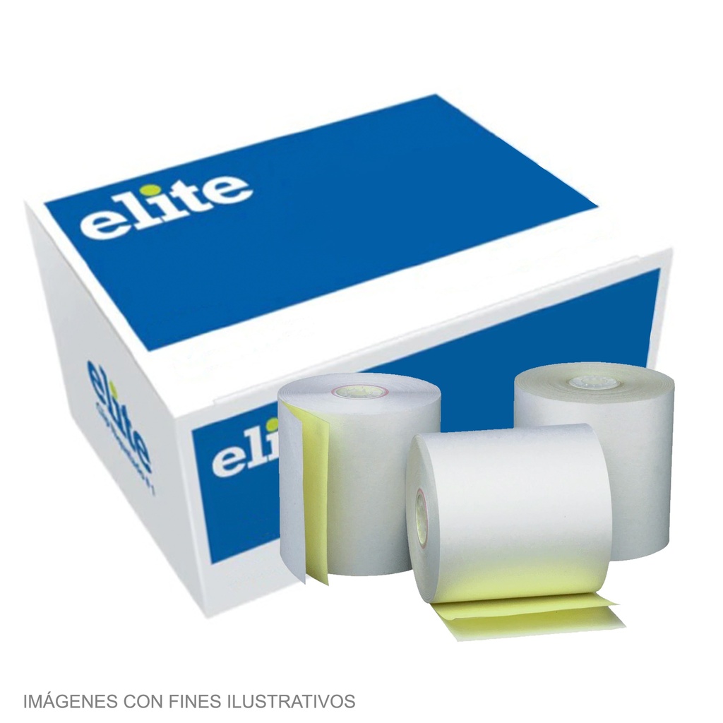 Elite caja rollo papel quimico 3 x 2 3/4-2t (76x70mm)  (b/a b/r) BA7670DF 50und