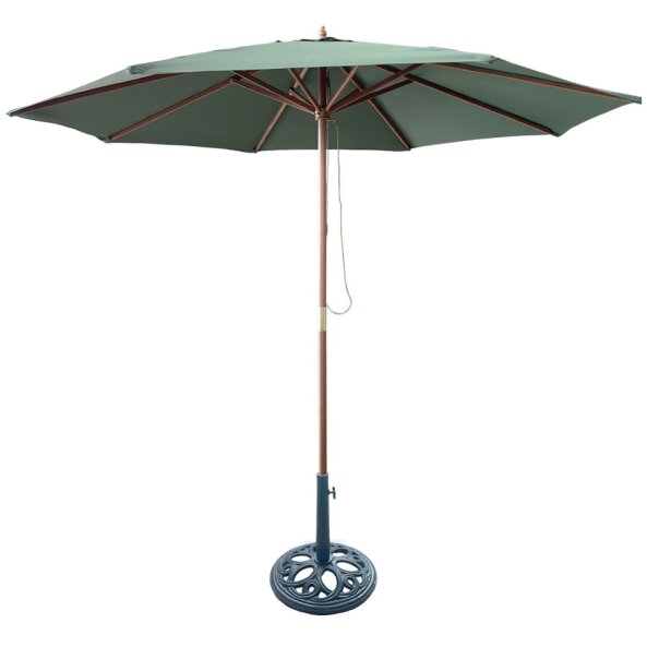 [TK-SOM-04] SOMBRILLA 270CM MADERA DIA 35MM VERDE