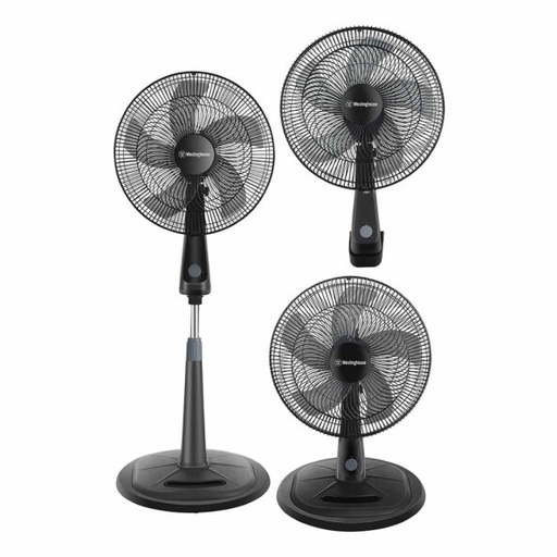 [TK-VT-35] VENTILADOR PEDESTAL 16" 3 EN 1 NEGRO WESTINGHOUSE