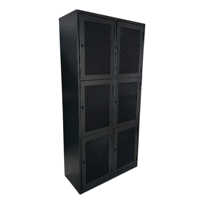 [MC-LK-14] Locker metálico de 6 puertas en malla