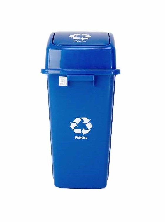 Basurero reciclaje azul