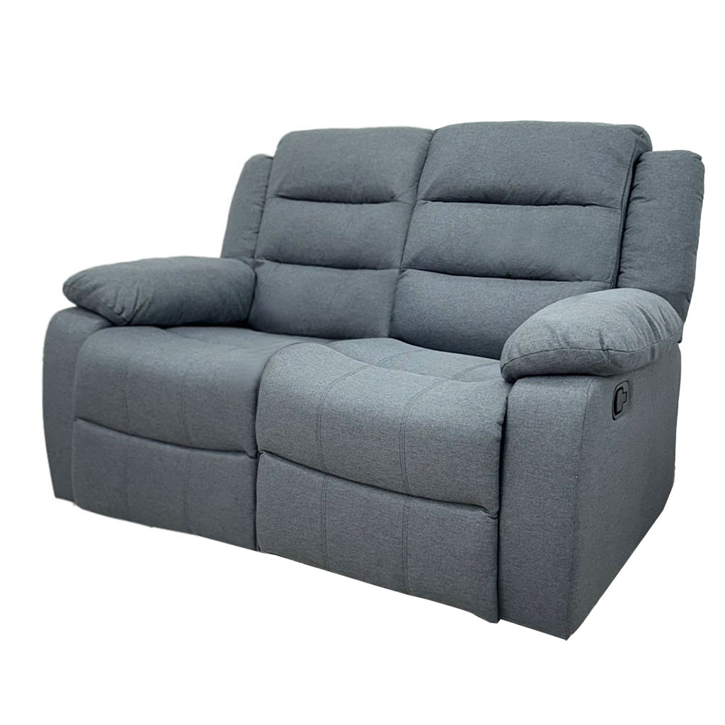 [TK-SF-39] SOFA DOBLE RECLINABLE GRIS OSCURO