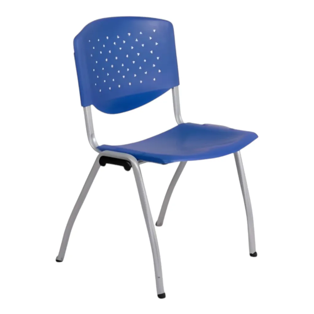 [MR-SE-54-AZ] Silla Apilable de Polipropileno (Azul)