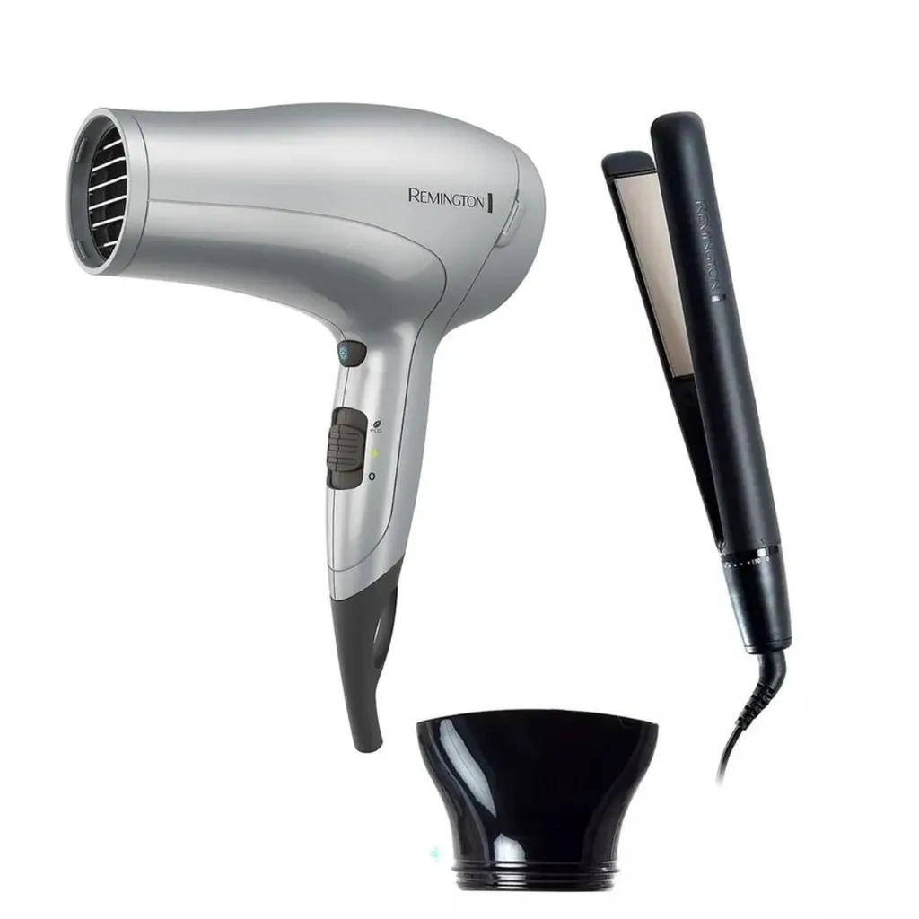 Remington combo alisadora shine therapy y secadora titaniun pro- S4A500-D3019-F