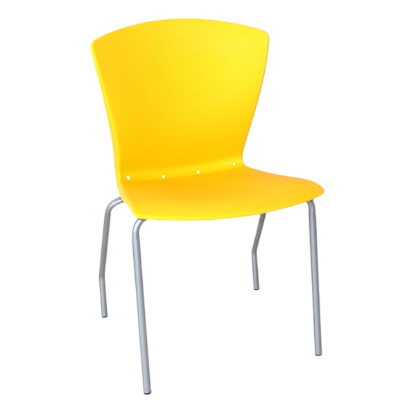 [MR-SE-55-A] Silla apilable sin brazo  (Amarillo)