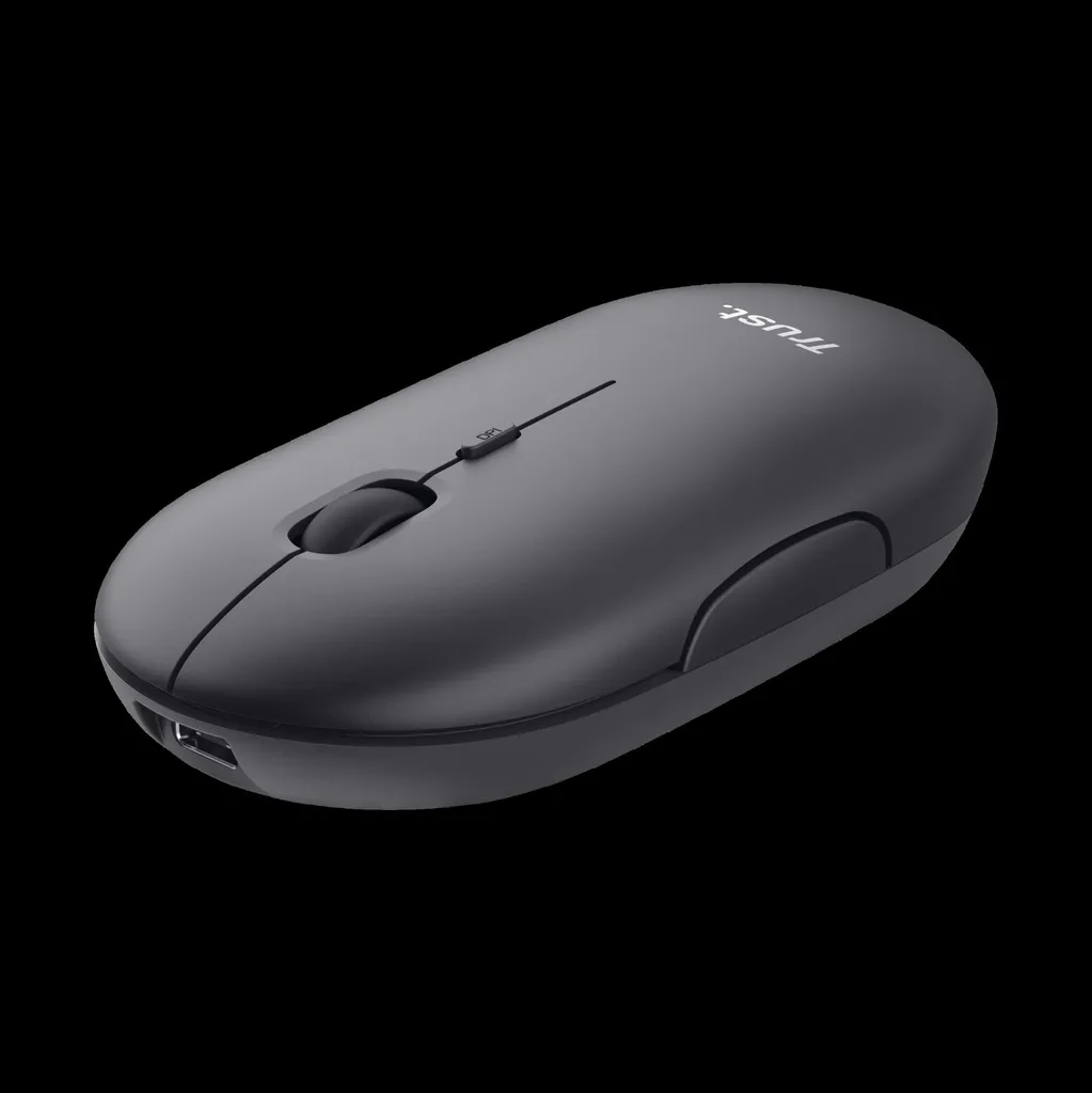 [DTF-TR00064] Trust  mouse recargable inalambrico silencioso color negro - 24059