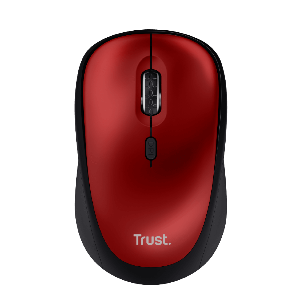 Trust mouse inalambrico eco color rojo- 24550