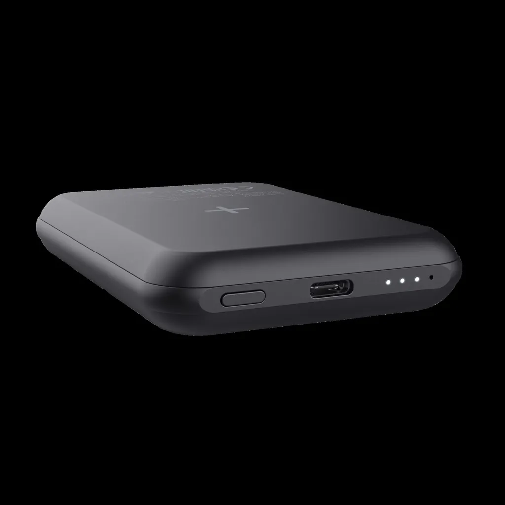 Trust banco de energia inalambrico 5000 mah color negro batería magnética iPhone 12 superior - 24877