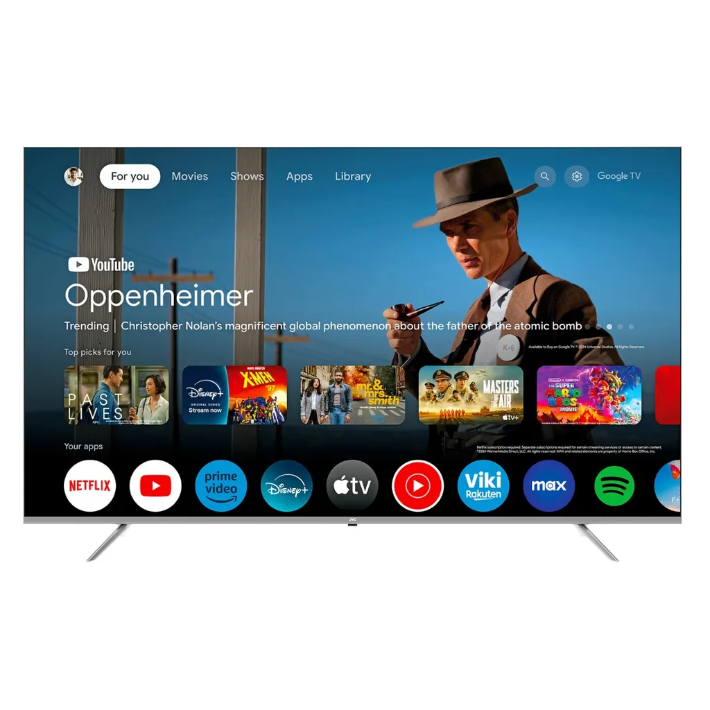 [DTF-JV00020] JVC televisor ISDBT 86" QLED 4K Frameless con google TV OS - LT-86KB738