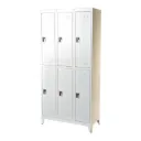 Locker tipo casillero metálico de 6 puertas