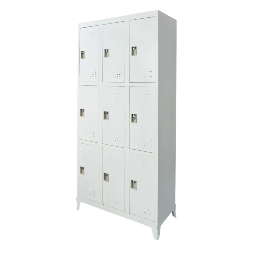 Locker Metálico Beige de 9 Compartimentos