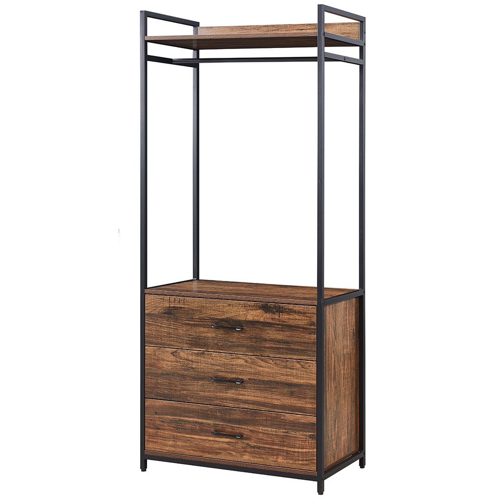 ROPERO METAL 3 GAVETAS 80CMX40CMX180CM