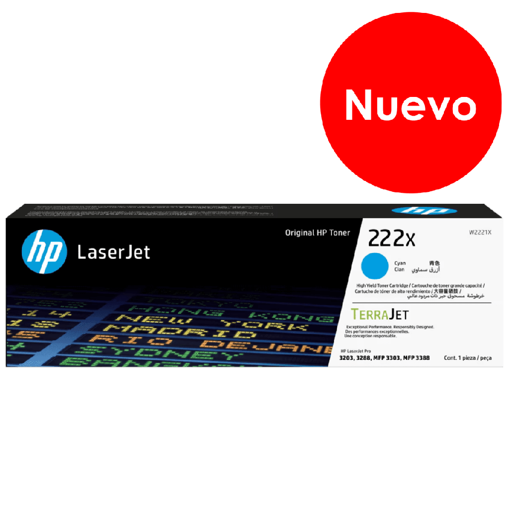 HP toner cyan 222X W2221X