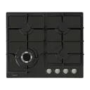 Midea Plantilla De gas empotrable de 24" vidrio Negro MTGB24R3402GG