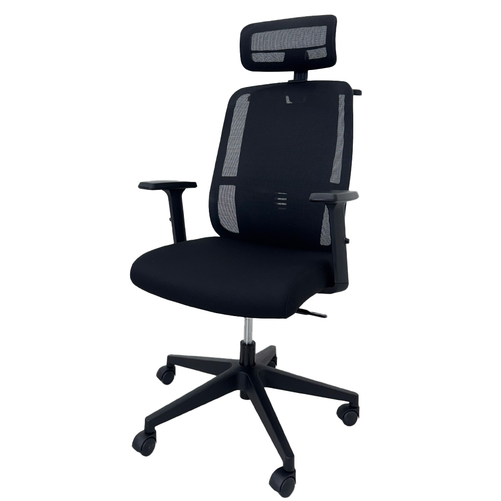 [TK-SI-77] SILLA SEMI-EJECUTIVA MALLA NEGRA