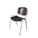 Silla de espera plástica color negro