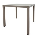 MESA PLASTICA C/PATAS ALUMINIO 80CMX80CMX75CM TAUPE