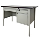 Escritorio con 3 gavetas en metal beige