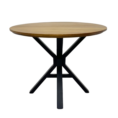 [TK-MS-64] MESA COMEDOR REDONDA 105CM PATA NEGRA