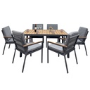 Juego de comedor 6 sillas aluminio