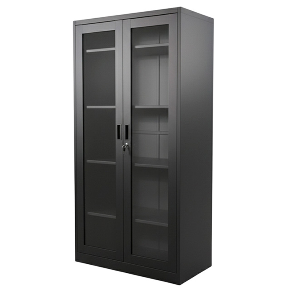 [TK-ARM-09] ARMARIO 2 PUERTAS C/VIDRIO NEGRO