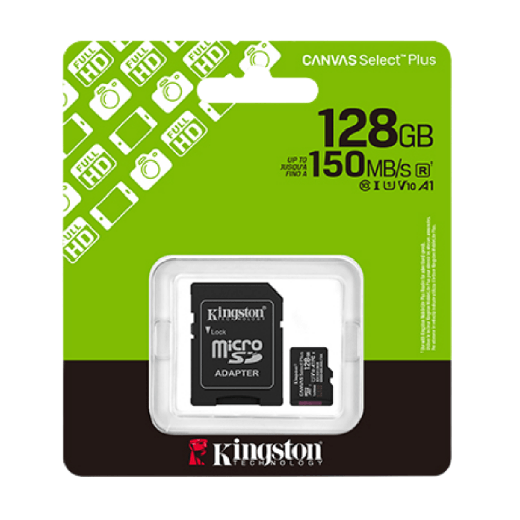 [DTF-KS00235] Kingston tarjeta de memoria Micro SD canvas select plus c/adaptador - SDCS3/128GB